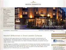 Tablet Screenshot of kranzparkhotel.de